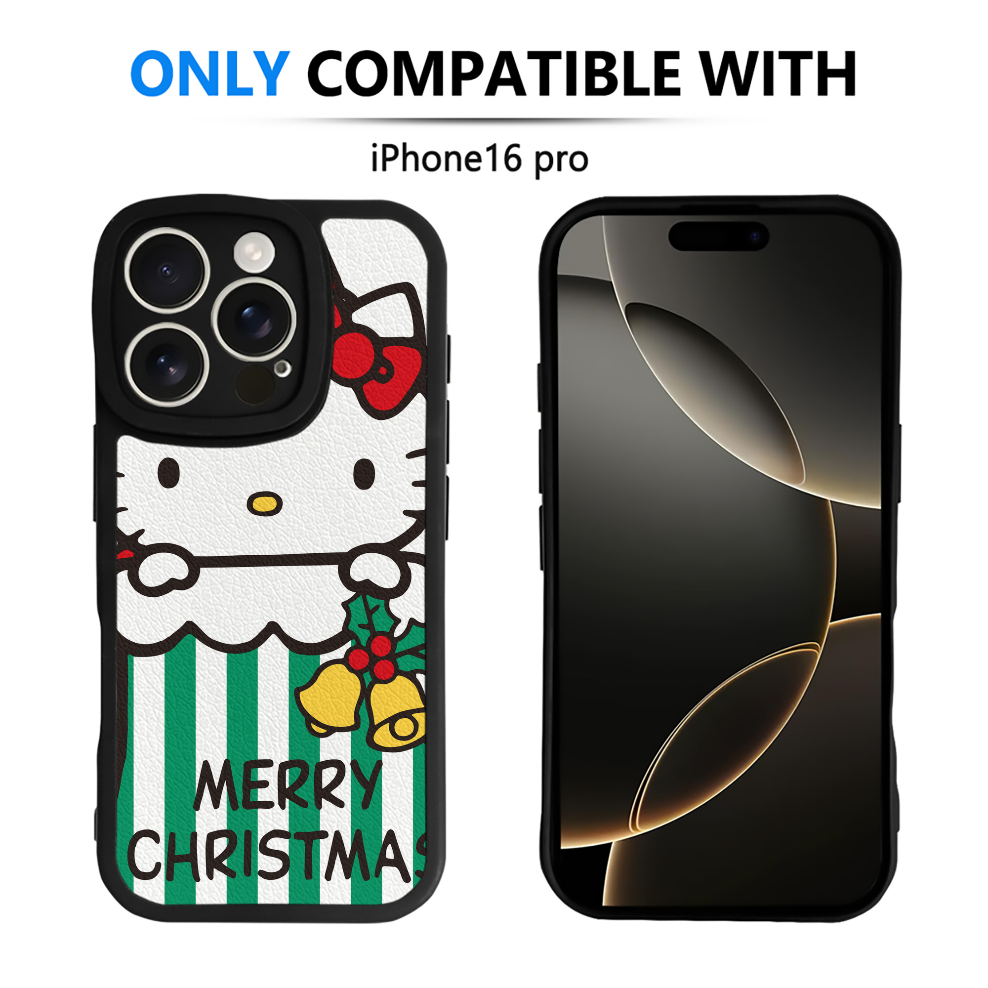 （画像用） Hello Kitty ハローキティ 【iPhone 16シリーズ対応】シリコンスマホケース（レザー調） 材質：シリコン